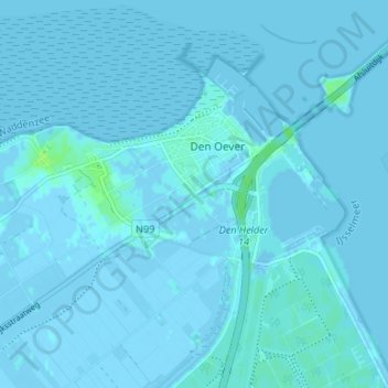Mapa topográfico De Gest, altitude, relevo