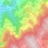 Mapa topográfico Merlães, altitude, relevo