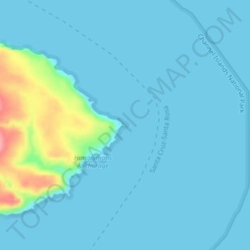 Mapa topográfico San Pedro Point, altitude, relevo