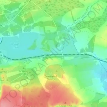 Mapa topográfico Forrestfield, altitude, relevo