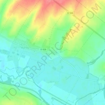 Mapa topográfico Gerson, altitude, relevo