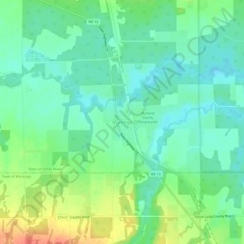 Mapa topográfico Marengo, altitude, relevo