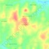 Mapa topográfico Testa Branca, altitude, relevo