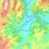 Mapa topográfico Grado, altitude, relevo