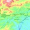 Mapa topográfico Las Brisas del Tuy, altitude, relevo