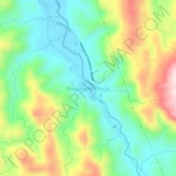 Mapa topográfico Fraguas (Machuca), altitude, relevo