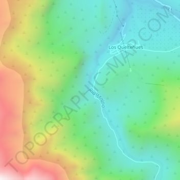 Mapa topográfico Las Melosas, altitude, relevo