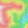 Mapa topográfico Cascata del Rio, altitude, relevo