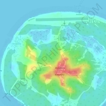 Mapa topográfico Puti, altitude, relevo