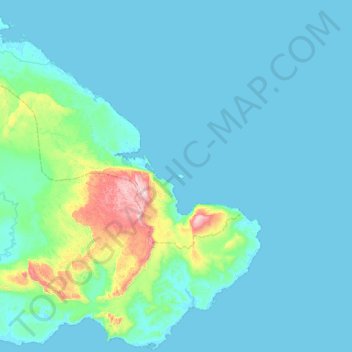 Mapa topográfico Pulau Kaniungan-besar, altitude, relevo