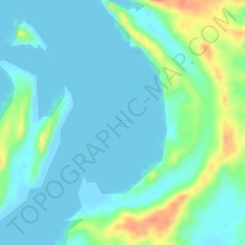 Mapa topográfico Leering Bay, altitude, relevo