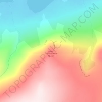 Mapa topográfico la Grenouille, altitude, relevo