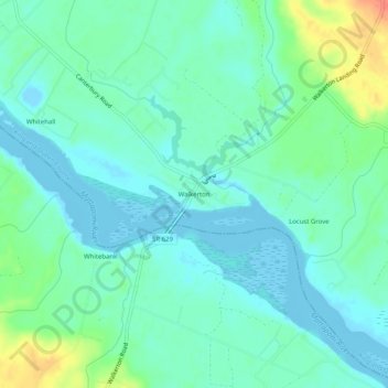 Mapa topográfico Walkerton, altitude, relevo