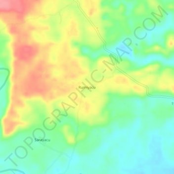 Mapa topográfico Rumiyacu, altitude, relevo