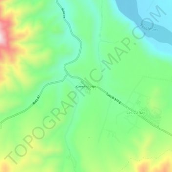 Mapa topográfico Canelillo Bajo, altitude, relevo