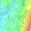 Mapa topográfico La Chiesaz, altitude, relevo