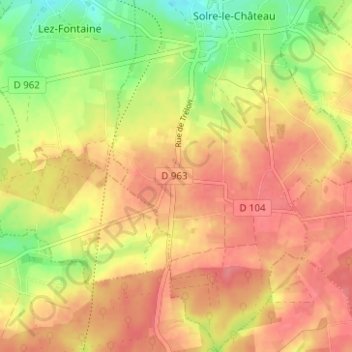 Mapa topográfico L'Épine, altitude, relevo