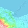 Mapa topográfico Lhokseumawe, altitude, relevo