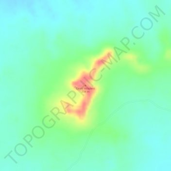 Mapa topográfico Cerro Veladero, altitude, relevo