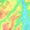 Mapa topográfico Le Pré Saucier, altitude, relevo