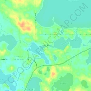Mapa topográfico Bucks Mill, altitude, relevo