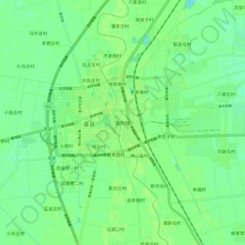 Mapa topográfico 清州镇, altitude, relevo