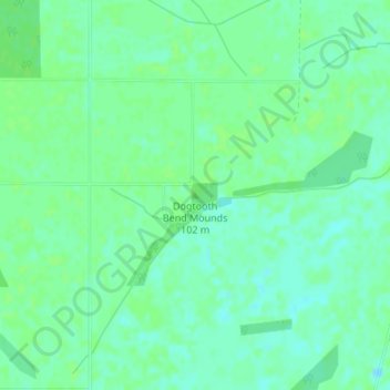 Mapa topográfico Dogtooth Bend Mounds, altitude, relevo