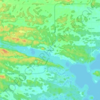 Mapa topográfico Lavigne, altitude, relevo