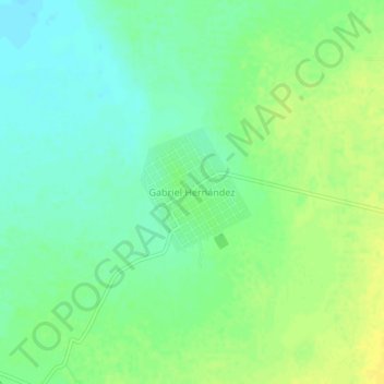 Mapa topográfico Gabriel Hernández, altitude, relevo