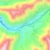Mapa topográfico Yanamaqui, altitude, relevo