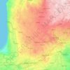 Mapa topográfico Perth, altitude, relevo
