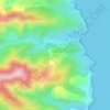 Mapa topográfico Meria, altitude, relevo