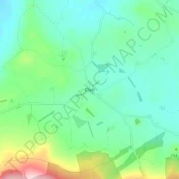 Mapa topográfico Clatt, altitude, relevo