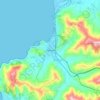 Mapa topográfico Agropoli, altitude, relevo