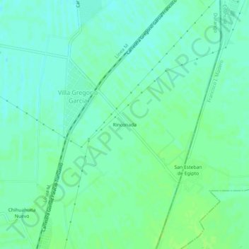 Mapa topográfico Rinconada, altitude, relevo