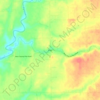 Mapa topográfico Volga, altitude, relevo
