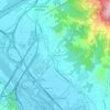 Mapa topográfico Ponzano Magra, altitude, relevo