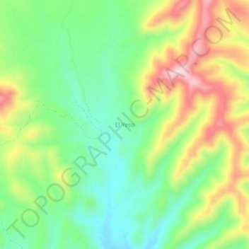 Mapa topográfico El Yeso, altitude, relevo