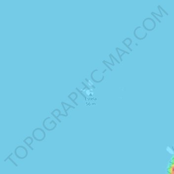 Mapa topográfico Estelas, altitude, relevo