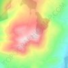 Mapa topográfico Peña Alta, altitude, relevo