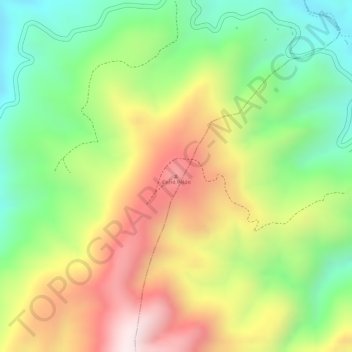 Mapa topográfico Cerro Pelón, altitude, relevo