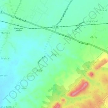 Mapa topográfico Mohal, altitude, relevo