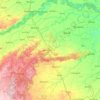 Mapa topográfico Gwalior, altitude, relevo