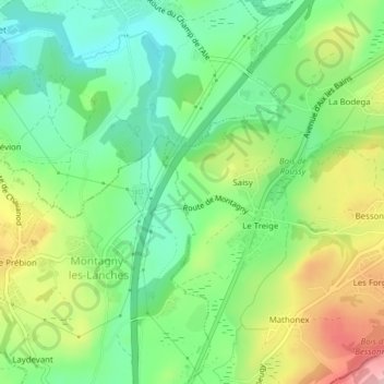 Mapa topográfico Armeaux, altitude, relevo