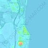 Mapa topográfico Coolum Beach, altitude, relevo