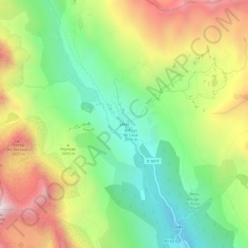Mapa topográfico Laval, altitude, relevo