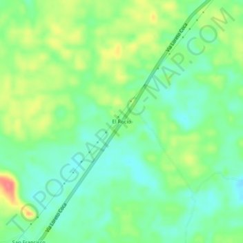 Mapa topográfico El Rocio, altitude, relevo