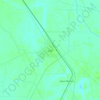 Mapa topográfico Kunri, altitude, relevo