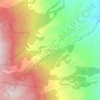 Mapa topográfico Imbayao, altitude, relevo