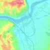 Mapa topográfico Rossio ao Sul do Tejo, altitude, relevo